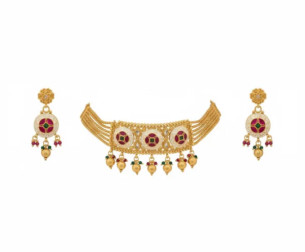 Gold_Padmini_Choker_Necklace_Set_For_Women
